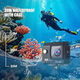 Darrahopens Audio & Video > Photography > Camera Accessories 4K Action Camera 30M Waterproof Sports Cam Balck