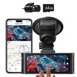 Darrahopens Audio & Video > Photography > Camera Accessories 4K Dash Camera with Touch Screen, Black, Front and Rear, 64GB Card Included In Australia - Darrahopens
