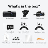 Darrahopens Audio & Video > Photography > Camera Accessories 4K Dash Camera with Touch Screen, Black, Front and Rear, 64GB Card Included In Australia - Darrahopens