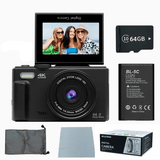 Darrahopens Audio & Video > Photography > Camera Accessories 4K Digital Camera for Photography 64MP Vlogging Black