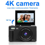 Darrahopens Audio & Video > Photography > Camera Accessories 4K Digital Camera for Photography 64MP Vlogging Black