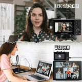 Darrahopens Audio & Video > Photography > Camera Accessories 4K Digital Camera for Photography 64MP Vlogging Black