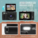 Darrahopens Audio & Video > Photography > Camera Accessories 4K Digital Camera for Photography 64MP Vlogging Black
