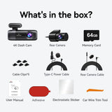 Darrahopens Audio & Video > Photography > Camera Accessories 4K Front and Rear Dash Camera with WiFi GPS and Free 64GB SD Card In Australia - Darrahopens