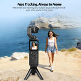 Darrahopens Audio & Video > Photography > Camera Accessories 4K Vlogging Camera with 330° Gimbal Lens & 75MP Photo, WiFi Pocket Camera Compact Vlog Camera for Beginners, 330 Degree Rotating Lens, Content Creator Kit with Tripod & 16GB Card - Pink - Size 158mm In Australia - Darrahopens