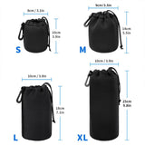Darrahopens Audio & Video > Photography > Camera Accessories 4pcs DSLR Camera Lens Pouch Protective Case Tube Bag Soft Cover for SLR Storage