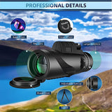 Darrahopens Audio & Video > Photography > Camera Accessories 50x60 HD Monocular Telescope with Tripod and Phone Holder for Outdoor Travel