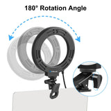 Darrahopens Audio & Video > Photography > Camera Accessories 6.2 Dual-Colour Ring Light With Usb 3 Modes Monitor Clip - Black
