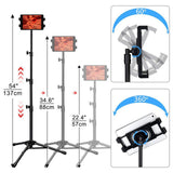 Darrahopens Audio & Video > Photography > Camera Accessories Adjustable 4.7-12.9" Stable Tripod Floor Stand Lazy Tablet Mount Holder for iPad