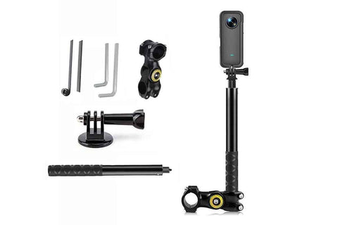 Darrahopens Audio & Video > Photography > Camera Accessories Bike Motorcycle Handlebar Camera Mount with Extendable Pole for GoPro Insta360 X3 Action Cameras