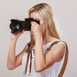 Darrahopens Audio & Video > Photography > Camera Accessories Coffee Adjustable Genuine Leather Camera Strap - Crossbody Shoulder Sling for DSLR/SLR(The camera is a prop and is not included)