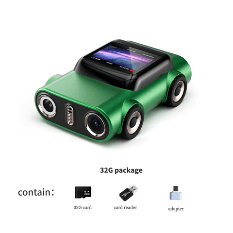 Darrahopens Audio & Video > Photography > Camera Accessories Creative Car-Shaped 2K HD Thumb Camera: Mini & Portable, Auto Focus, Clear in Low Light, Captures Every Wonderful Moment of Childhood and Life（G5 dark green 32G memory card）
