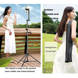 Darrahopens Audio & Video > Photography > Camera Accessories Floor Standing Phone Tripod with Swan Neck Arm – Includes Phone Clamp & Selfie Remote, Multi-Angle Stand for Live Streaming, Food Photography, Vlogging (Black)