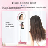 Darrahopens Audio & Video > Photography > Camera Accessories Foldable Desktop Makeup Mirror Holder With Storage