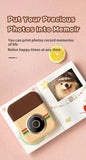 Darrahopens Audio & Video > Photography > Camera Accessories Kids Instant Print Camera with 3 Paper Rolls - Zero Ink Thermal Digital Camera & Video Recorder - 1080P Dual Lens Selfie Toy for Boys & Girls - Brown