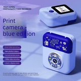 Darrahopens Audio & Video > Photography > Camera Accessories Kids Instant Print Camera with 32GB SD Card & 3 Paper Rolls - Retro Thermal Digital Camera & Video Recorder - 1080P Dual Lens Selfie Toy Gift - Blue