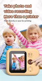 Darrahopens Audio & Video > Photography > Camera Accessories Kids Instant Print Camera with 32GB SD Card & 3 Paper Rolls - Retro Thermal Digital Camera & Video Recorder - 1080P Dual Lens Selfie Toy Gift - Brown