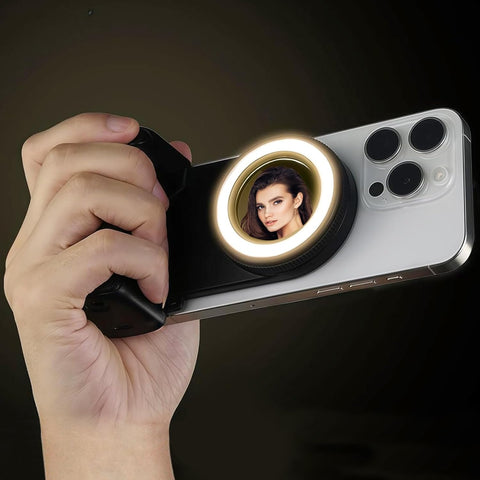 Darrahopens Audio & Video > Photography > Camera Accessories Magnetic Phone Camera Grip with Fill Light & Remote: Stable Shooting Holder for iPhone/Android – Ideal for Vlog, Selfie & Photography