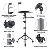 Darrahopens Audio & Video > Photography > Camera Accessories Mobile Laptop Tripod Stand 11-16 Inch on Wheels 82-170cm Height Adjustable Projector Stand Portable Stand with Gooseneck Phone Holder for Home Office