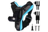 Darrahopens Audio & Video > Photography > Camera Accessories Motorcycle Helmet Chin Mount for Action Camera Quick Release Shockproof - Blue