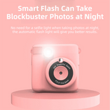 Darrahopens Audio & Video > Photography > Camera Accessories Pink ABS-681 Portable Kids Mini Digital Polaroid with 32GB Card,  3 Rolls Printing Paper & 6 Color Pens - Instant Print Thermal Photo Printer for DIY Fun