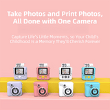 Darrahopens Audio & Video > Photography > Camera Accessories Pink ABS-681 Portable Kids Mini Digital Polaroid with 32GB Card,  3 Rolls Printing Paper & 6 Color Pens - Instant Print Thermal Photo Printer for DIY Fun