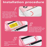 Darrahopens Audio & Video > Photography > Camera Accessories Pink rabbit Kids Instant Print Camera Zero Ink Digital Video Recorder with 32GB Card and 3 Paper Rolls Portable Rechargeable Toy Gift