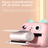 Darrahopens Audio & Video > Photography > Camera Accessories Pink rabbit Kids Instant Print Camera Zero Ink Digital Video Recorder with 32GB Card and 3 Paper Rolls Portable Rechargeable Toy Gift