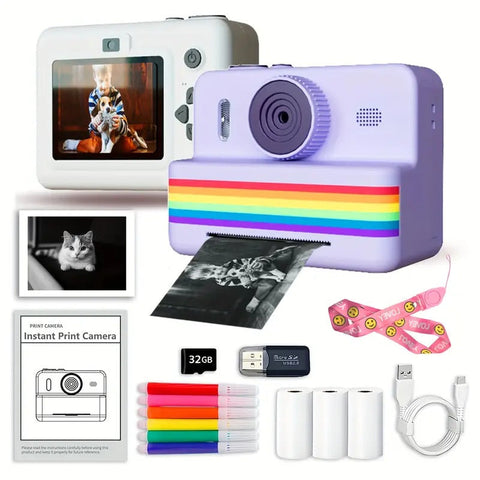 Darrahopens Audio & Video > Photography > Camera Accessories Portable Photo Printer Camera with Rechargeable Battery