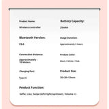 Darrahopens Audio & Video > Photography > Camera Accessories Ring Remote Control, Camera Shutter Remote, Wireless Bluetooth Scrolling Ring  Remote Shutter Control for Phone Camera pink