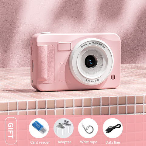 Darrahopens Audio & Video > Photography > Camera Accessories Student HD Digital Camera - 44MP, 8x Zoom, Autofocus, Dual Lens, Type-C Charging (Pink)