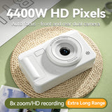 Darrahopens Audio & Video > Photography > Camera Accessories Student HD Digital Camera - 44MP, 8x Zoom, Autofocus, Dual Lens, Type-C Charging (Silver)
