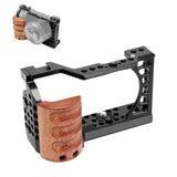Darrahopens Audio & Video > Photography > Camera Accessories Wood Handle Metal Camera Cage For Sony A6400 / A6300 / A6100 / A6000 Stabilizer Rig