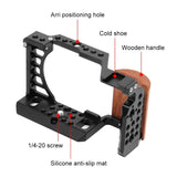 Darrahopens Audio & Video > Photography > Camera Accessories Wood Handle Metal Camera Cage For Sony A6400 / A6300 / A6100 / A6000 Stabilizer Rig
