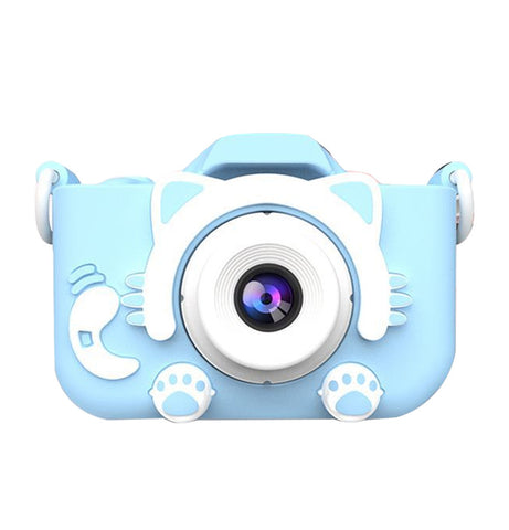 Darrahopens Audio & Video > Photography > Camera Accessories X2 Blue Single Lens Kids Cat Digital Camera - Multi-Functions With 20MP Interpolation, Photo & Multiple Filters, 1080P Video and Game