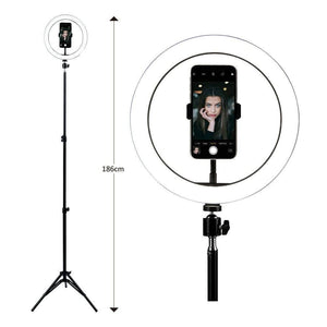 Darrahopens Audio & Video > Photography LED Selfie Ring Light with Tripod Stand & Cell Phone Holder for Live Stream/Makeup