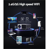 Darrahopens Audio & Video > Projectors & Accessories Devanti 2.4G/5G Wifi Video Projector 4K 1080P Home Cinema Screen Cast HDMI
