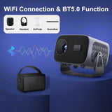 Darrahopens Audio & Video > Projectors & Accessories > Projectors 5G 4K Smart Projector Black with WiFi, Bluetooth, HDMI, USB for Home Theater In Australia - Darrahopens