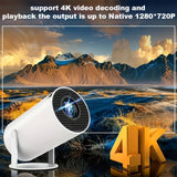 Darrahopens Audio & Video > Projectors & Accessories > Projectors HY300 Pro mini portable projector, native 1280 * 720P support 4K / 350ANSI smart projector, with WiFi 6 BT 6.0, Screen adjustment, 180-degree rotation, home video projector with Android 11. 0 operating system built-in