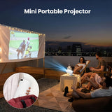 Darrahopens Audio & Video > Projectors & Accessories > Projectors HY300 Pro mini portable projector, native 1280 * 720P support 4K / 350ANSI smart projector, with WiFi 6 BT 6.0, Screen adjustment, 180-degree rotation, home video projector with Android 11. 0 operating system built-in
