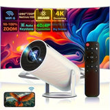 Darrahopens Audio & Video > Projectors & Accessories > Projectors HY300 Pro mini portable projector, native 1280 * 720P support 4K / 350ANSI smart projector, with WiFi 6 BT 6.0, Screen adjustment, 180-degree rotation, home video projector with Android 11. 0 operating system built-in