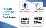 Darrahopens Audio & Video > Projectors & Accessories > Projectors Laser 9 Inch Dual Screen DVD Player Black