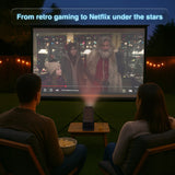 Darrahopens Audio & Video > Projectors & Accessories > Projectors Smart Gaming Projector with 80 Games Dual Controllers