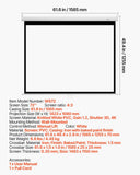 Darrahopens Audio & Video > Projectors & Accessories > Projectors VEVOR Manual Projector Screen, 1829 mm 4:3 4K 1080 HD Retractable Pull Down Projector Screen, Wall Mounted Movie Projection with Pull Rope, Portable Display Projectoin for Family Home Office Theater