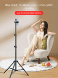 Darrahopens Audio & Video > Projectors & Accessories > Screens & Stands 1.7m Black Tripod Stand with Phone Holder Adjustable Floor Stand for Live Streaming Vlogging Overhead Video Recording Makeup Kit with Carry Bag