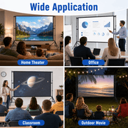 Darrahopens Audio & Video > Projectors & Accessories > Screens & Stands 120 Inch Projector Screen with Stand & Carry Bag, 16:9 Foldable Movie Screen, 4K HD Compatible, Indoor & Outdoor Home Theatre In Australia - Darrahopens