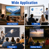 Darrahopens Audio & Video > Projectors & Accessories > Screens & Stands 120 Inch Projector Screen with Stand & Carry Bag, 16:9 Foldable Movie Screen, 4K HD Compatible, Indoor & Outdoor Home Theatre In Australia - Darrahopens