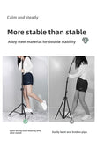 Darrahopens Audio & Video > Projectors & Accessories > Screens & Stands 2.4m Black Tripod Stand with Phone Holder Adjustable Floor Stand for Live Streaming Vlogging Overhead Video Recording Makeup Kit with Carry Bag