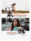 Darrahopens Audio & Video > Projectors & Accessories > Screens & Stands 3120 Black Camera & Phone Tripod Stand - 110cm Lightweight Aluminium Portable Travel Mount with 3-Way Head & Universal Smartphone Holder - Adjustable Vlogging Gear - Black