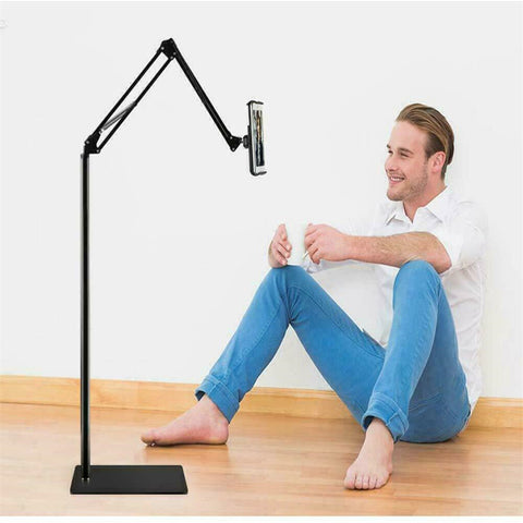 Darrahopens Audio & Video > Projectors & Accessories > Screens & Stands 360 Tablet Floor Stand Adjustable 5-12.9 Inch Overhead Phone Desktop Holder